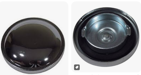 Gas Cap Non Vented Ford 32-48. 2 19/32 neck. Chrome.